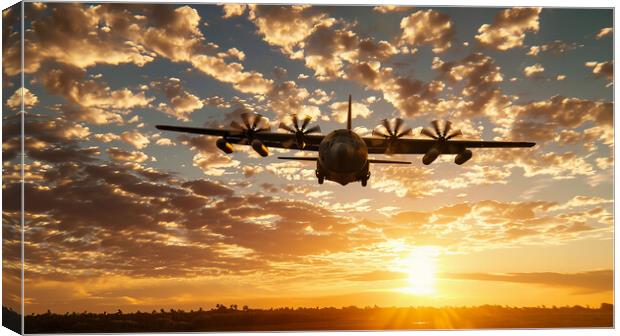 Lockheed AC-130 Canvas Print by Airborne Images