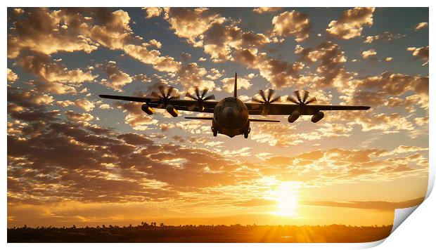 Lockheed AC-130 Print by Airborne Images