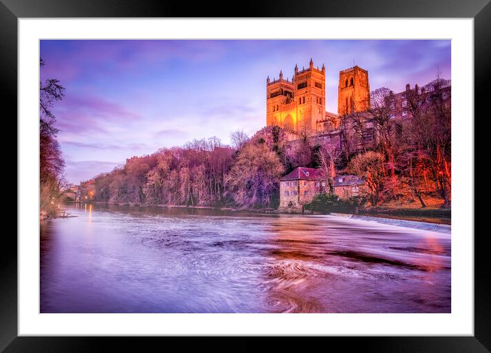 Durham Cathedral River Wear Framed Mounted Print by Tim Hill