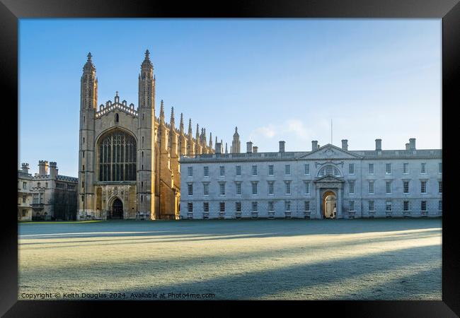Kings College Cambridge in Winter Framed Print by Keith Douglas