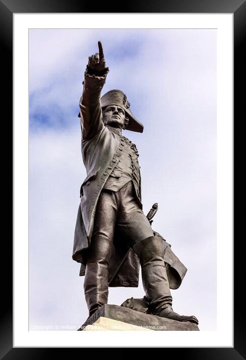 General Rochambeau Statue Lafayette Park Autumn Washington DC Framed Mounted Print by William Perry