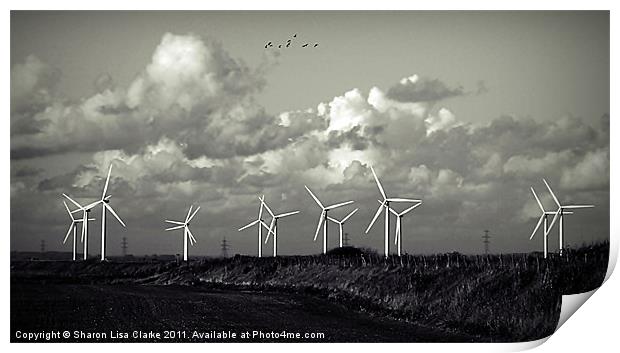 Powered by wind Print by Sharon Lisa Clarke
