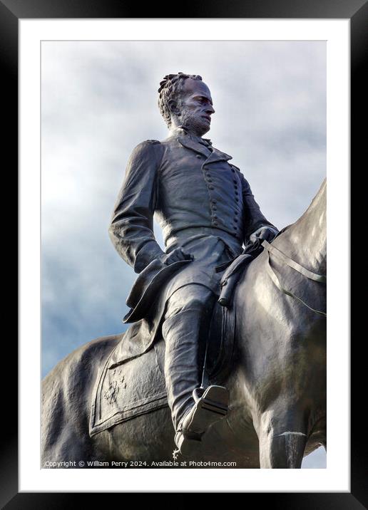 SGeneral William Tecumseh Sherman Civil War Memorial Pennsylvani Framed Mounted Print by William Perry