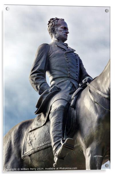 SGeneral William Tecumseh Sherman Civil War Memorial Pennsylvani Acrylic by William Perry