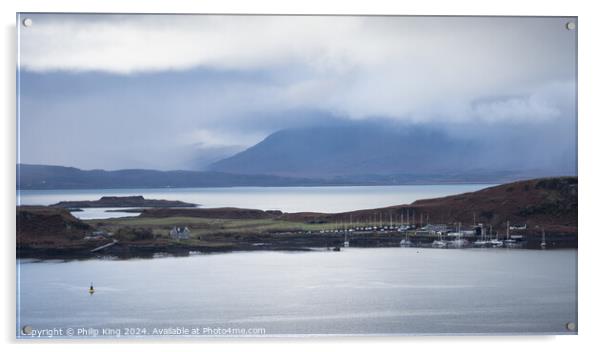 Isle of Kerrera from Oban, Scotland Acrylic by Philip King