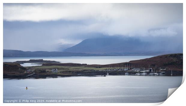 Isle of Kerrera from Oban, Scotland Print by Philip King