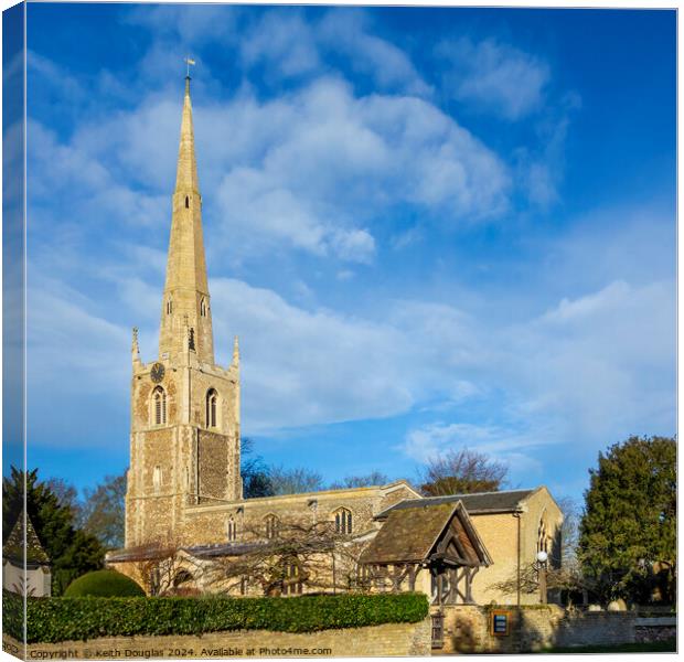 St Margarets Church in Hemingford Abbots Canvas Print by Keith Douglas