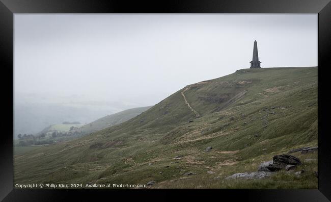 Stoodley Pike, West Yorkshire Framed Print by Philip King