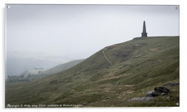 Stoodley Pike, West Yorkshire Acrylic by Philip King