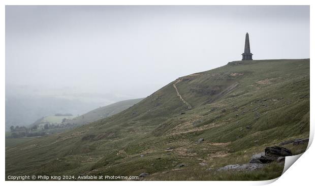 Stoodley Pike, West Yorkshire Print by Philip King