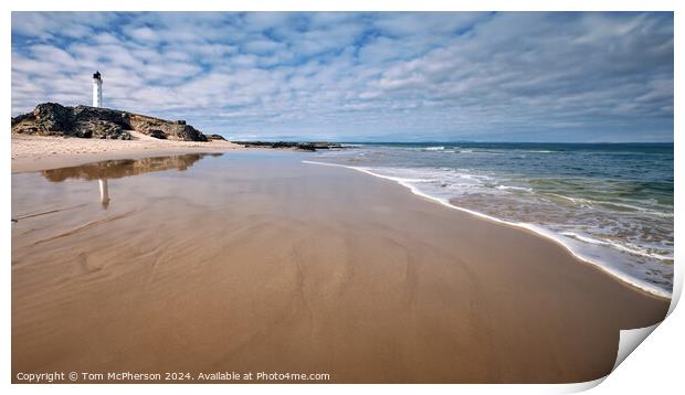 Covesea Caves Beach, Lossiemouth Print by Tom McPherson