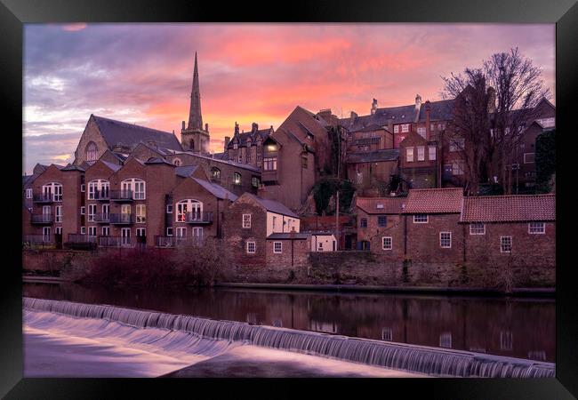 Durham St Nics Church from the River Wear Framed Print by Tim Hill