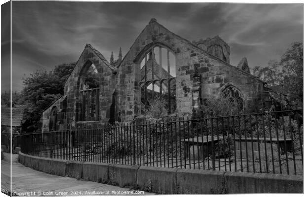 Ruins of the Church of St Thomas a Becket, Heptonstall Canvas Print by Colin Green