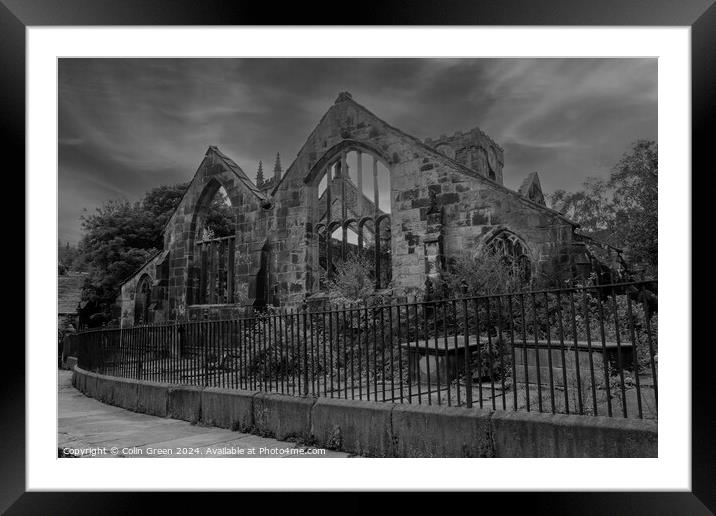 Ruins of the Church of St Thomas a Becket, Heptonstall Framed Mounted Print by Colin Green