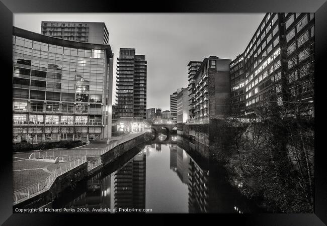 Lowry Hotel and the Irwell Framed Print by Richard Perks
