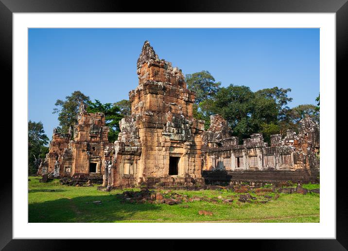 Prasat Suor Prat In Angkor Thom, Cambodia Framed Mounted Print by Artur Bogacki