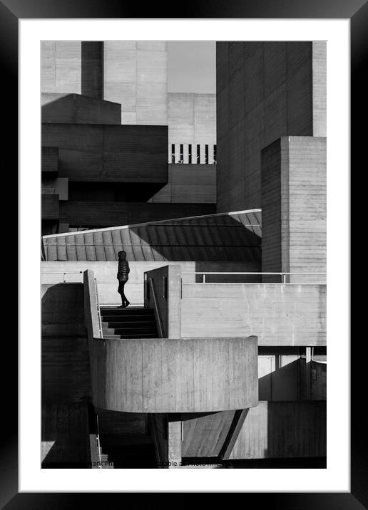 Brutalism  (National Theatre #2) Framed Mounted Print by Mark Phillips