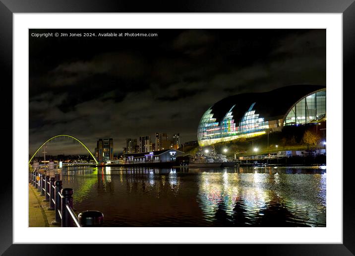 River Tyne Reflections Framed Mounted Print by Jim Jones