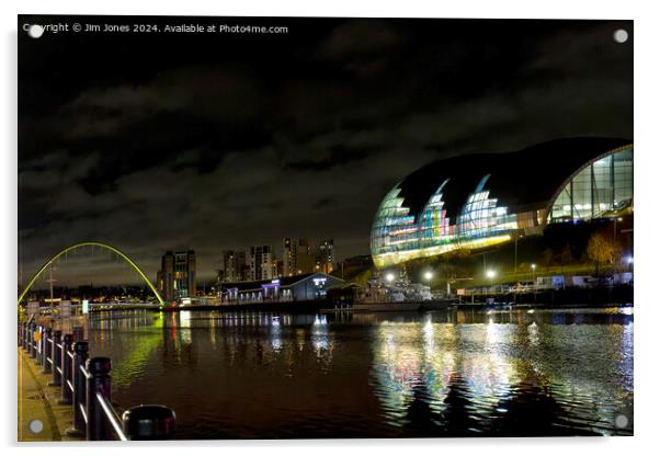 River Tyne Reflections Acrylic by Jim Jones