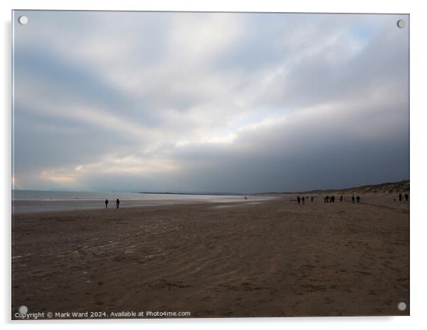 Camber Sands on a cold January day. Acrylic by Mark Ward