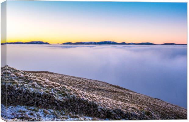 Lake District Inversion ,I Canvas Print by geoff shoults