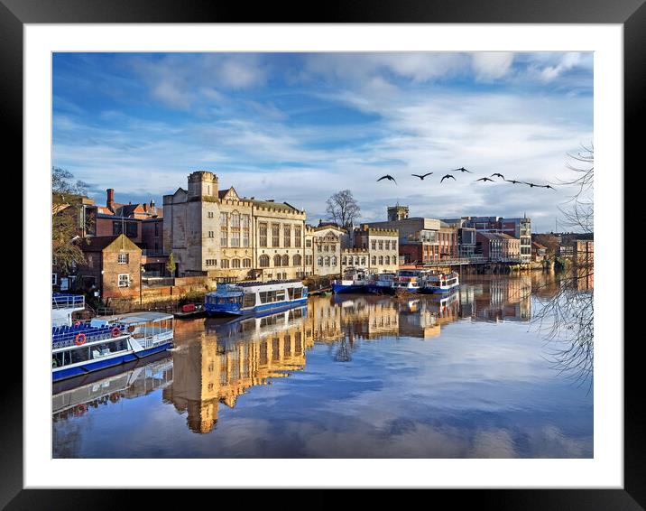 River Ouse from Lendal Bridge York  Framed Mounted Print by Darren Galpin