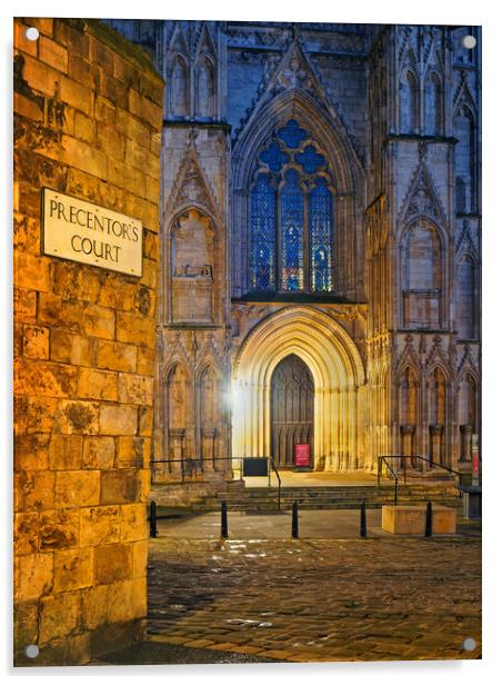Precentors Court and York Minster Acrylic by Darren Galpin