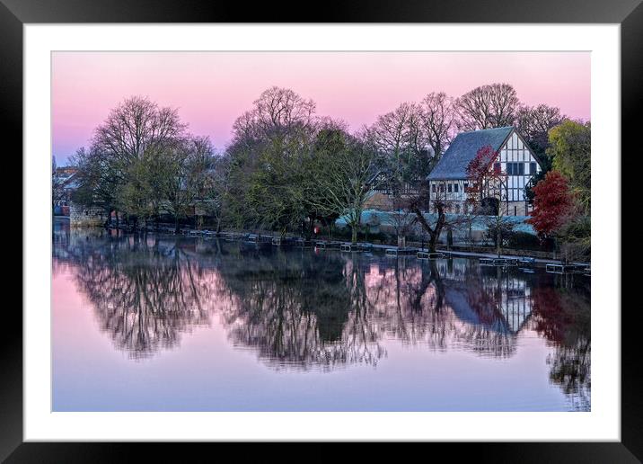 Morning Light on The River Ouse, York Framed Mounted Print by Darren Galpin