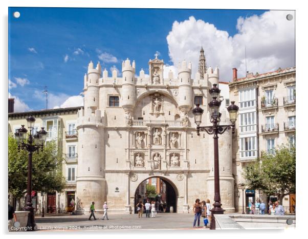 Arco de Santa Maria - Burgos Acrylic by Laszlo Konya