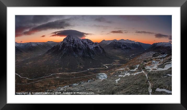 Glencoe Scotland. Framed Mounted Print by Scotland's Scenery