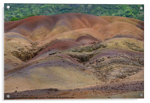 Seven Coloured Earths in Chamarel, Mauritius Acrylic by Dietmar Rauscher