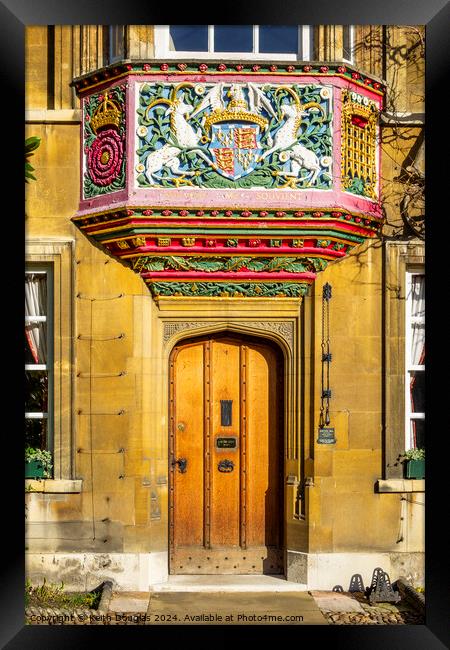 Christs College Cambridge - Masters Lodge Framed Print by Keith Douglas
