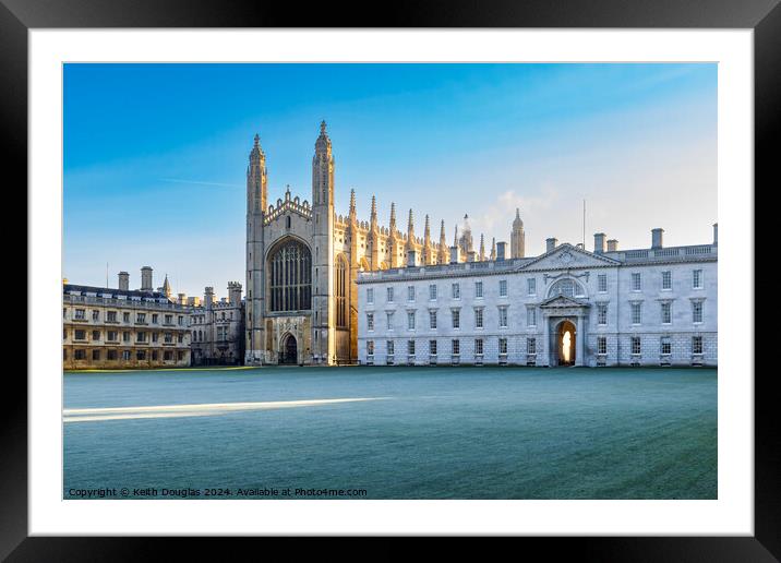 Kings College Cambridge in the early mornong Framed Mounted Print by Keith Douglas