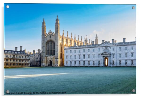 Kings College Cambridge in the early mornong Acrylic by Keith Douglas