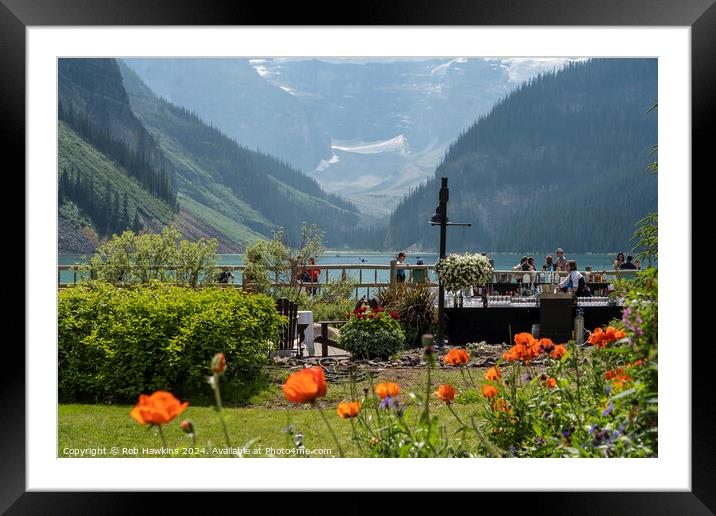 Lake Louise poppies  Framed Mounted Print by Rob Hawkins