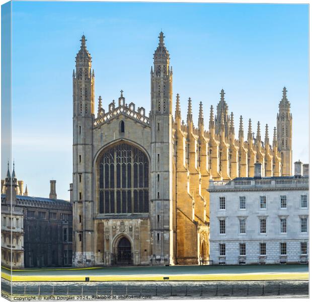 Kings College in Cambridge  Canvas Print by Keith Douglas