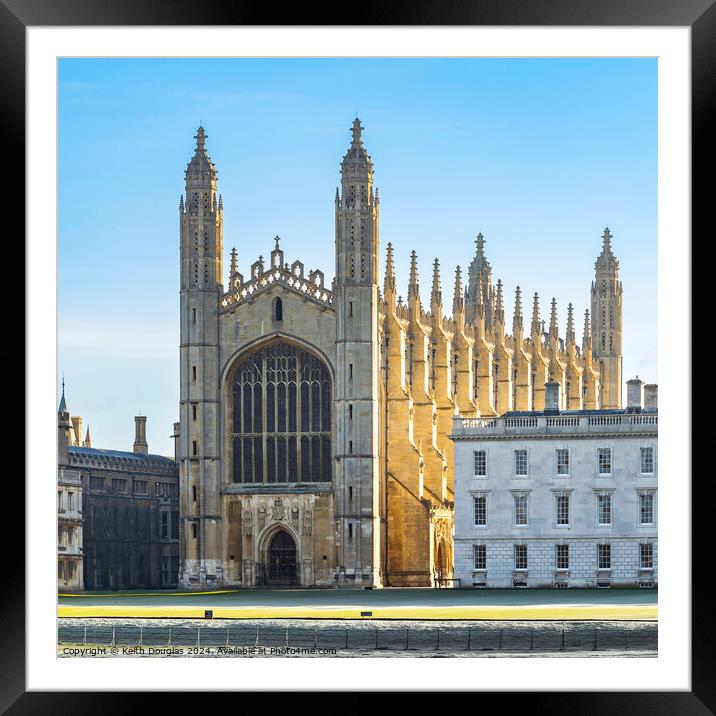 Kings College in Cambridge  Framed Mounted Print by Keith Douglas