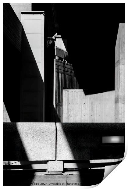   Architectural  light and shadow Print by Mark Phillips