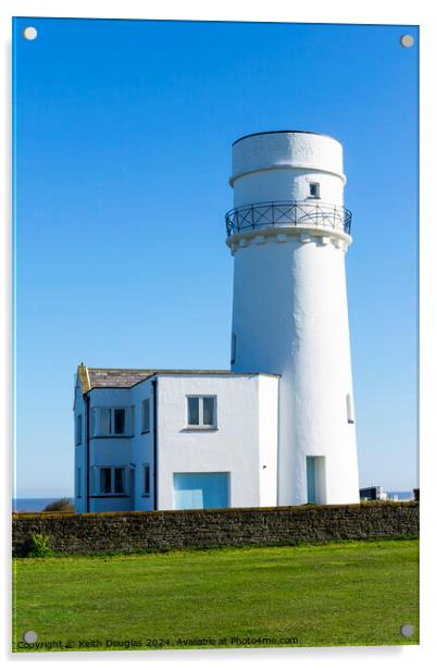 The Old Hunstanton Lighthouse Acrylic by Keith Douglas
