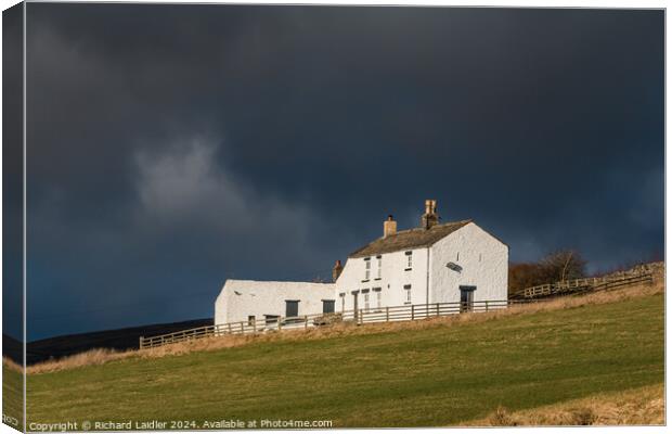 Laneside Farm, Teesdale in the Spotlight  Canvas Print by Richard Laidler