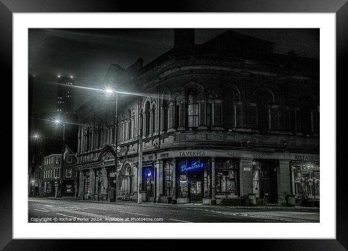 Dimitri`s Tapas Deansgate Manchester Framed Mounted Print by Richard Perks