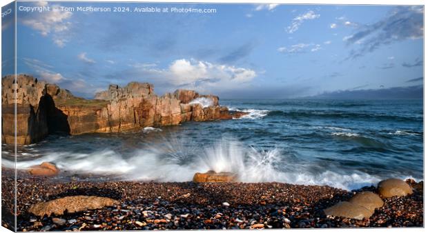 Daisy Rock, Hopeman Canvas Print by Tom McPherson