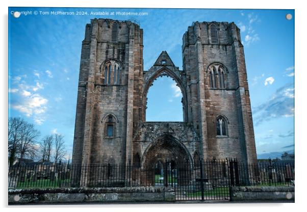 Elgin Cathedral, Moray Acrylic by Tom McPherson