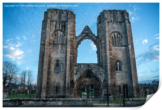 Elgin Cathedral, Moray Print by Tom McPherson