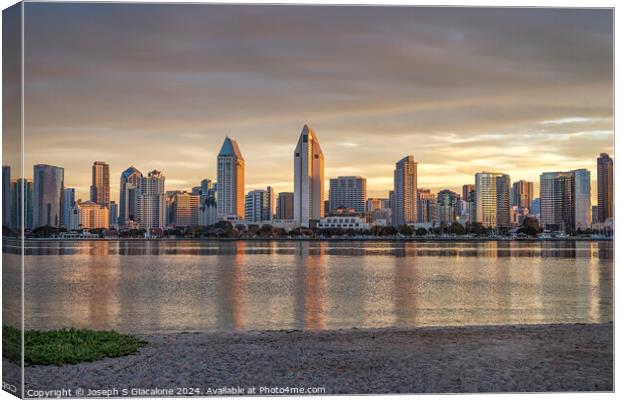 New Day Sunrise - San Diego Skyline Canvas Print by Joseph S Giacalone