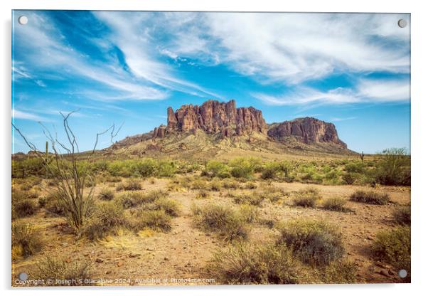 Superstition Mountains Acrylic by Joseph S Giacalone