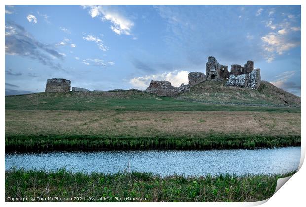 Duffus Castle and Moat Print by Tom McPherson