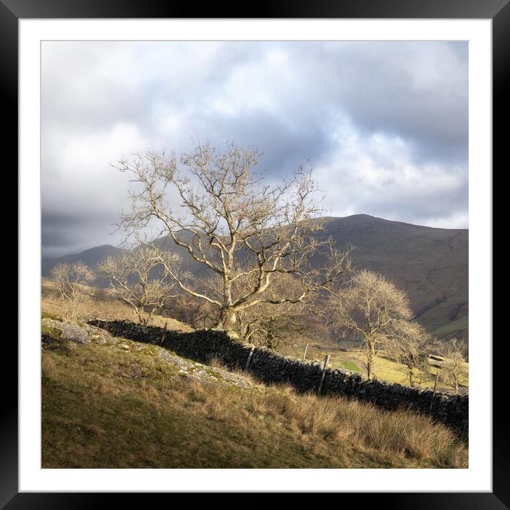Troutbeck in Winter Framed Mounted Print by Simon Wrigglesworth