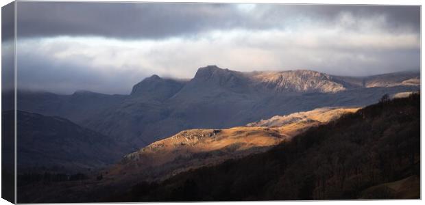 The Langdale Pikes Canvas Print by Simon Wrigglesworth
