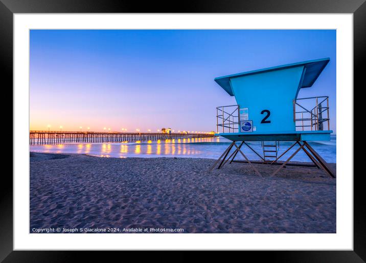 Number 2 At Dawn - Oceanside, California Framed Mounted Print by Joseph S Giacalone